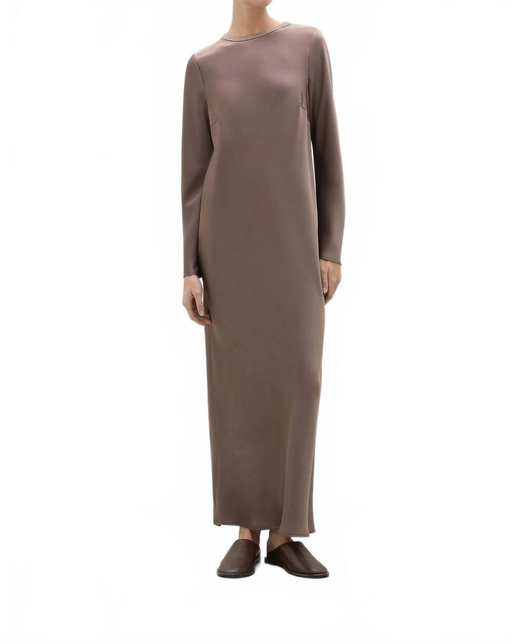 NEW A.EMERY lowe maxi column dress in mushroom